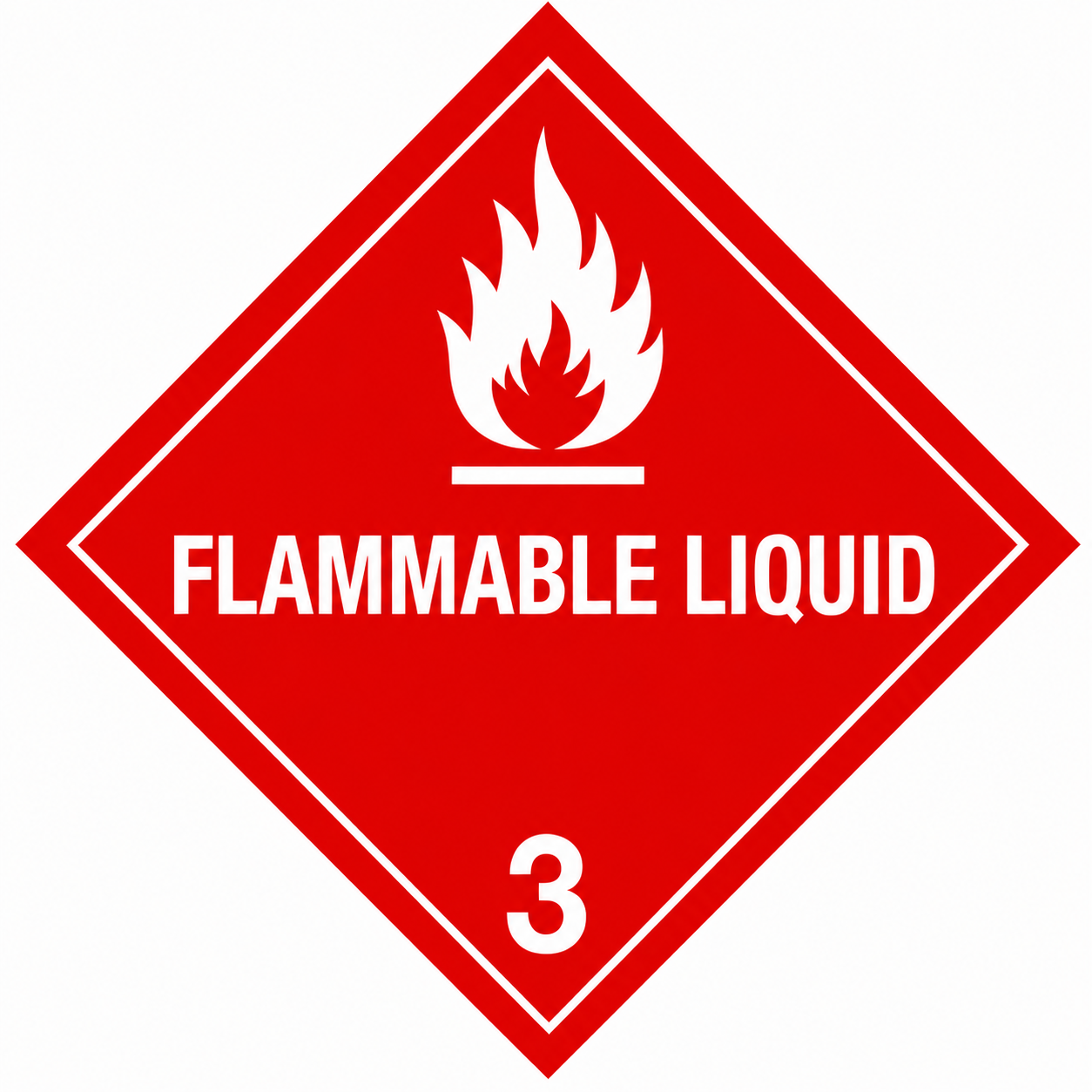 Class 3 Flammable Liquid Label